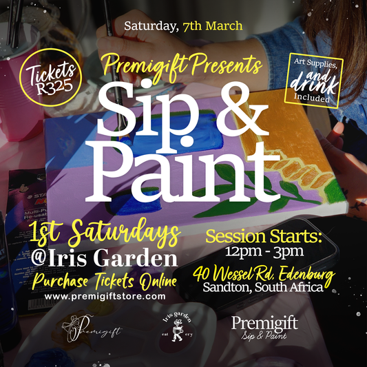 First Saturdays Sip & Paint Tickets - 7 March 2026