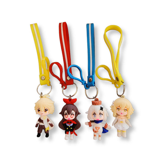 Genshin Impact Character Keychain Keyring Gift Set