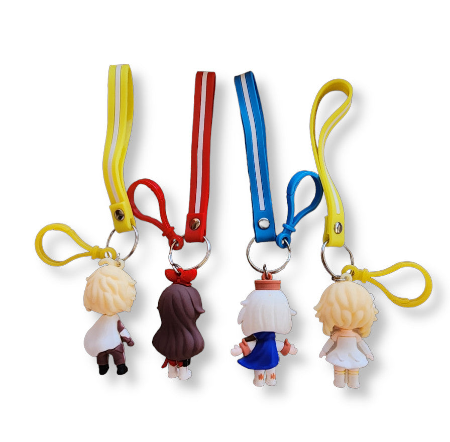 Genshin Impact Character Keychain Keyring Gift Set