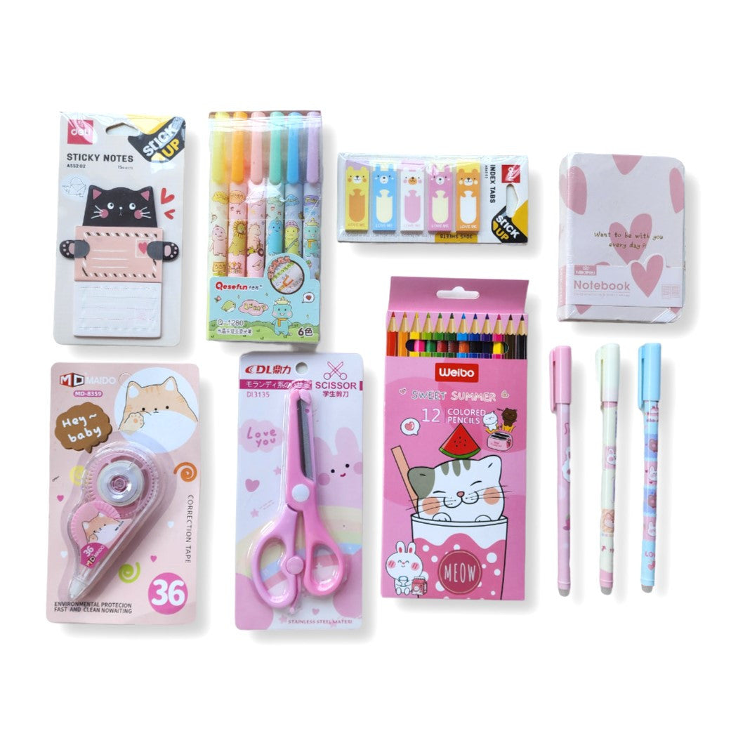 Stationery Set Bundle - 10 Stationery Essentials Gift Set