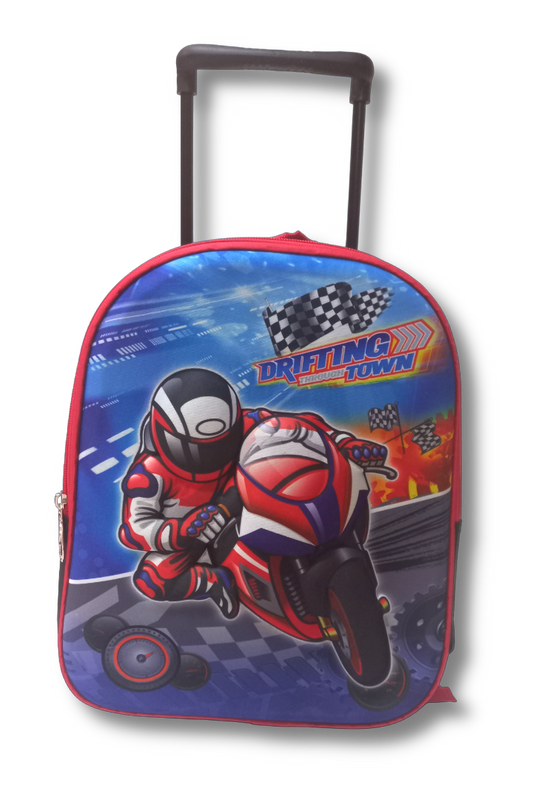 Trolley School backpack For Kids Super Bike