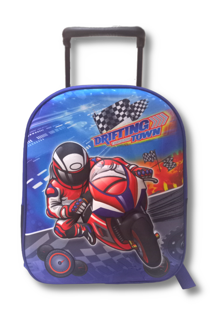 Trolley School backpack For Kids Super Bike