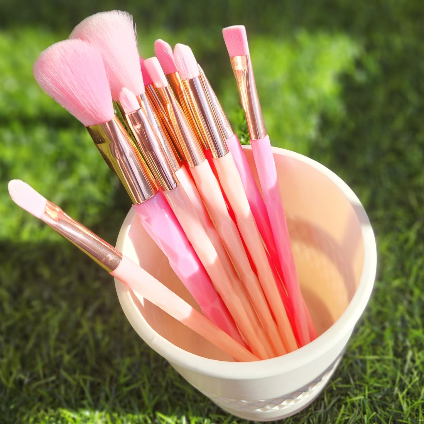 Pink 5 pc Makeup Brush Set