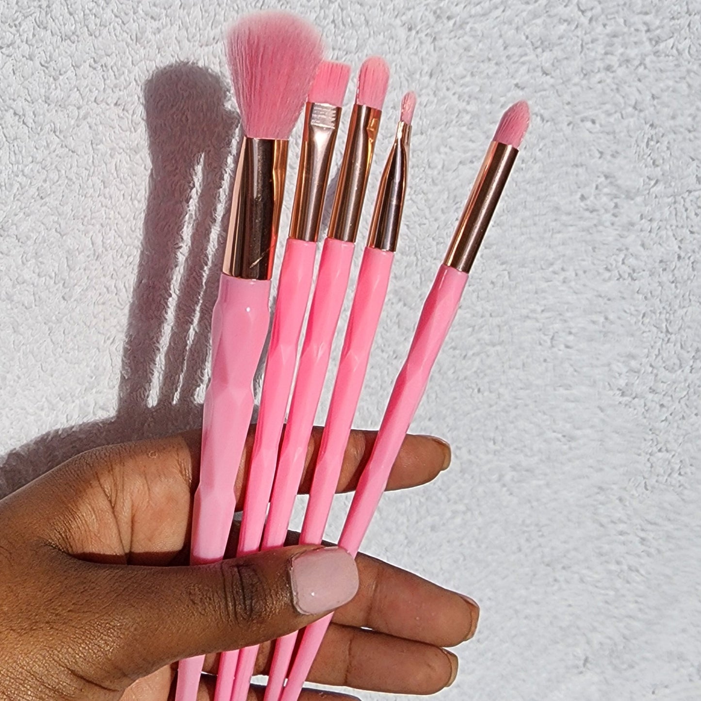 Pink 5 pc Makeup Brush Set