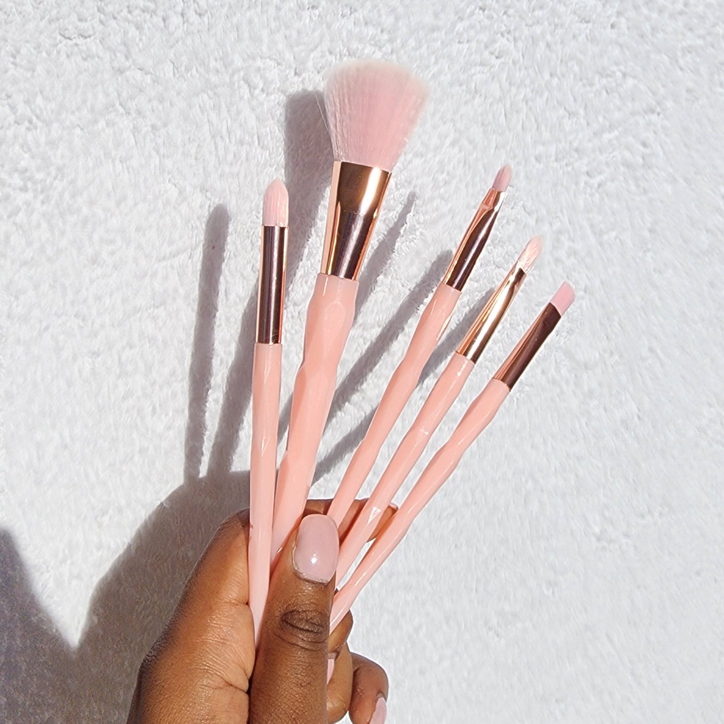 Pink 5 pc Makeup Brush Set