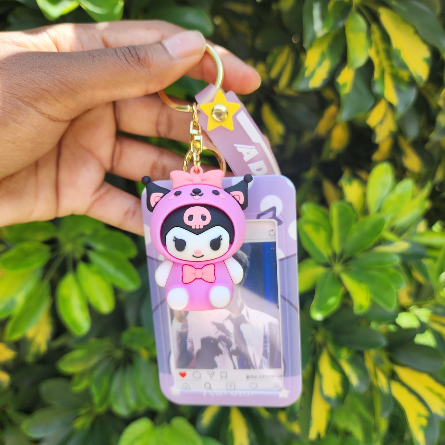 Cute Student Photocard Card Holder Keychain / Keyring