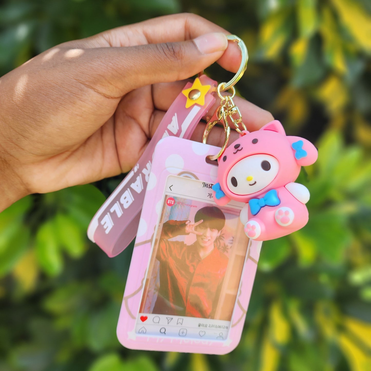 Cute Student Photocard Card Holder Keychain / Keyring