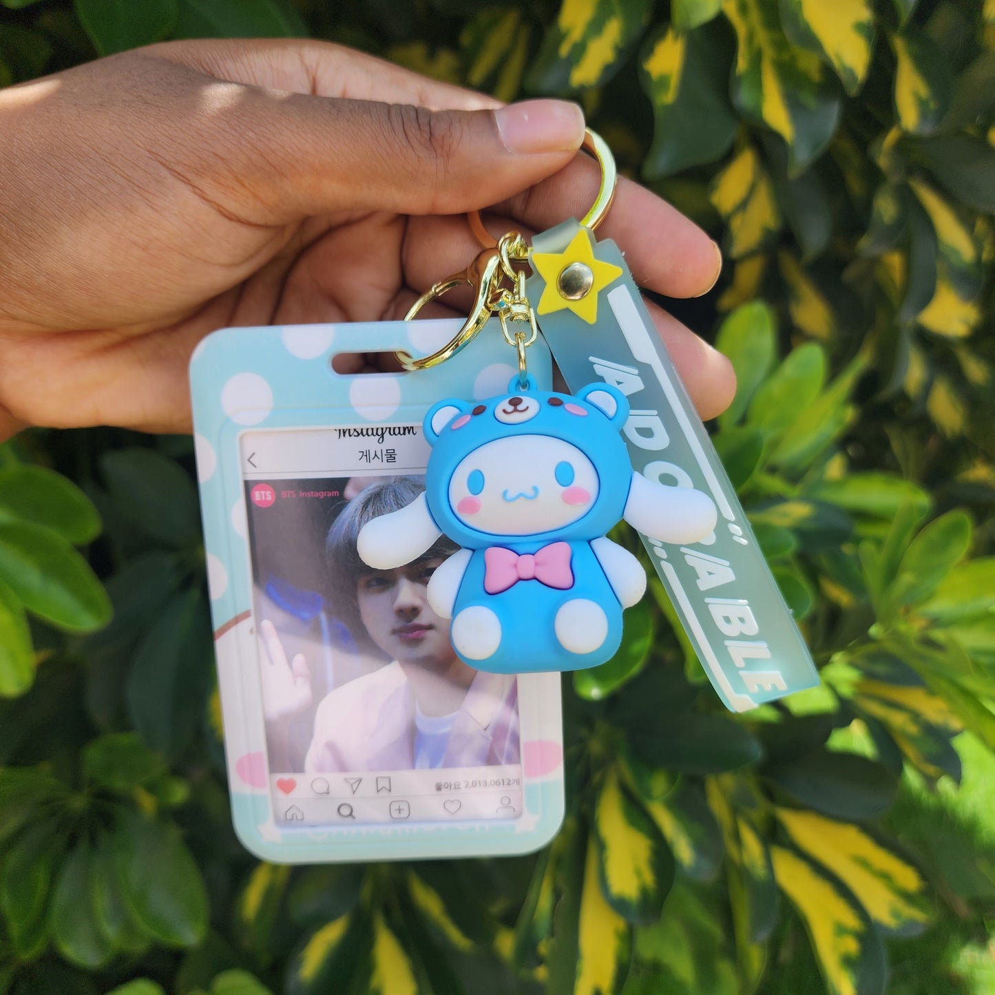 Cute Student Photocard Card Holder Keychain / Keyring