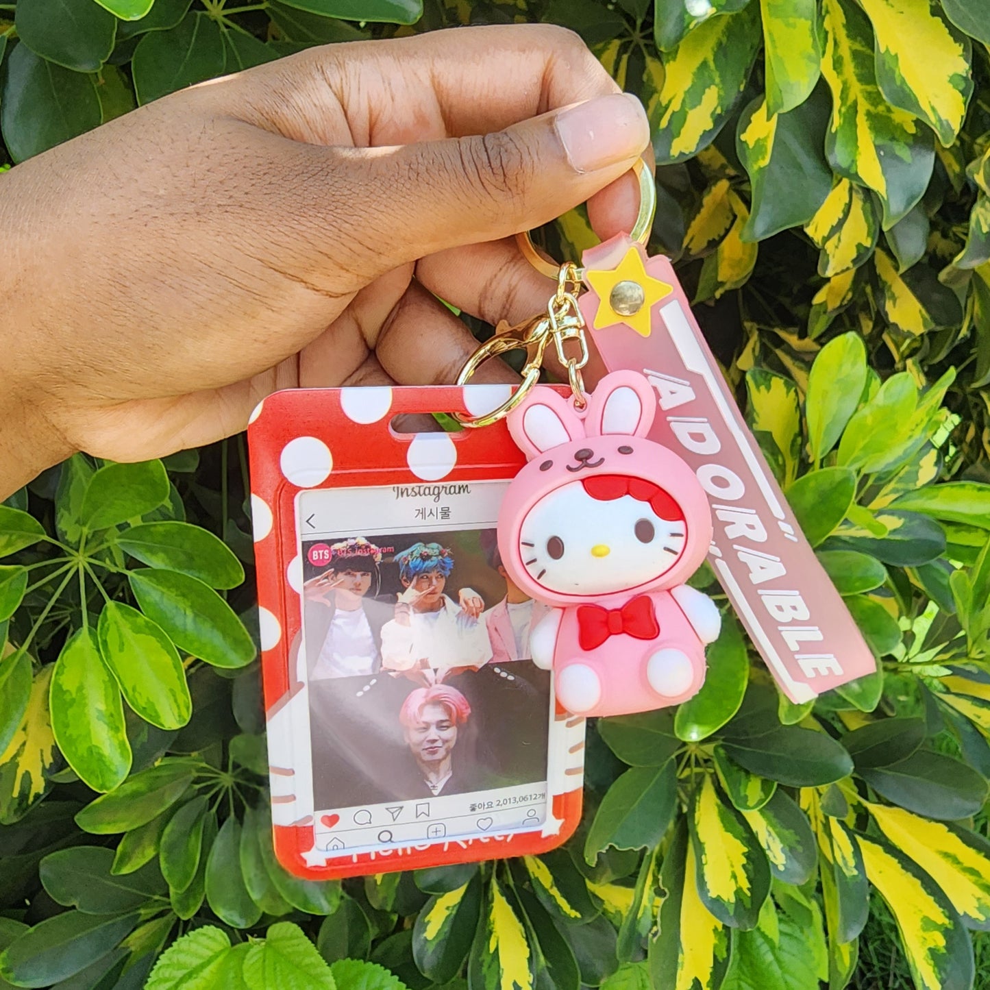 Cute Student Photocard Card Holder Keychain / Keyring