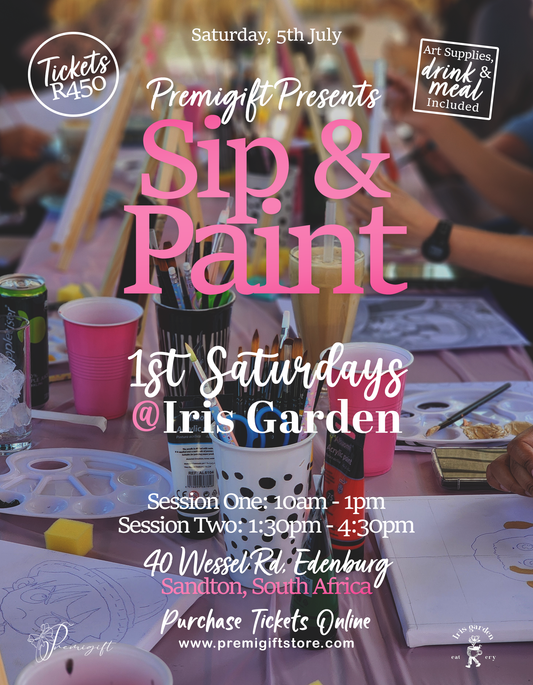 First Saturdays Sip & Paint Tickets - 5 July