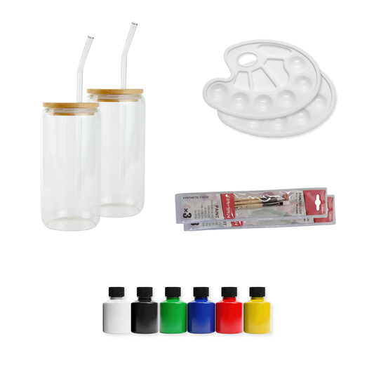 At Home Glass Tumbler Painting Kit
