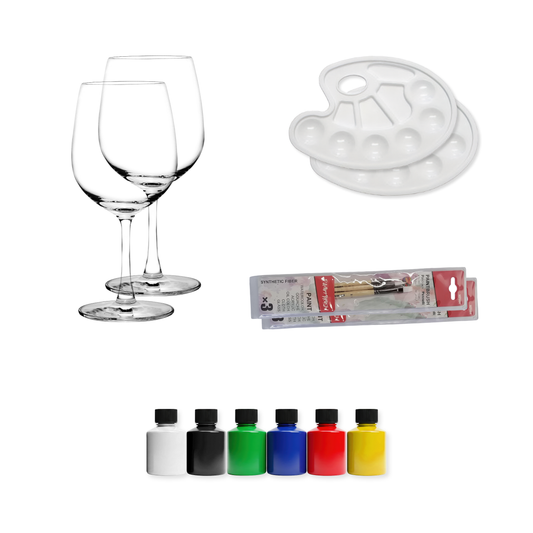 At Home Wine Glass Painting Kit