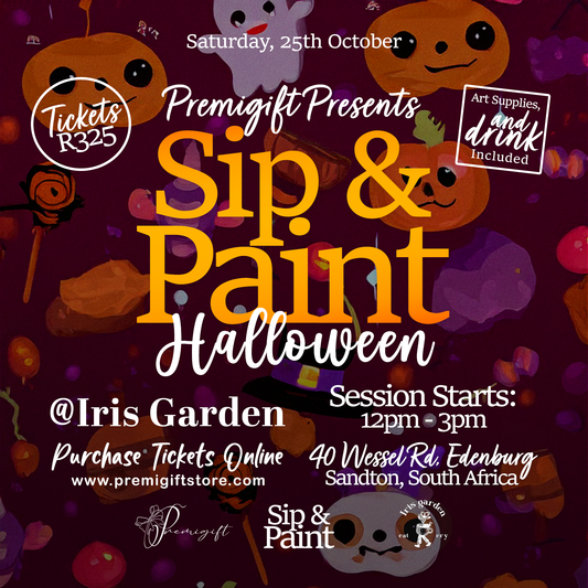 Halloween Theme Sip & Paint Tickets - 25 October 2025