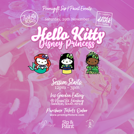 Hello Kitty Disney Princess Sip & Paint Tickets - 29 November 2025