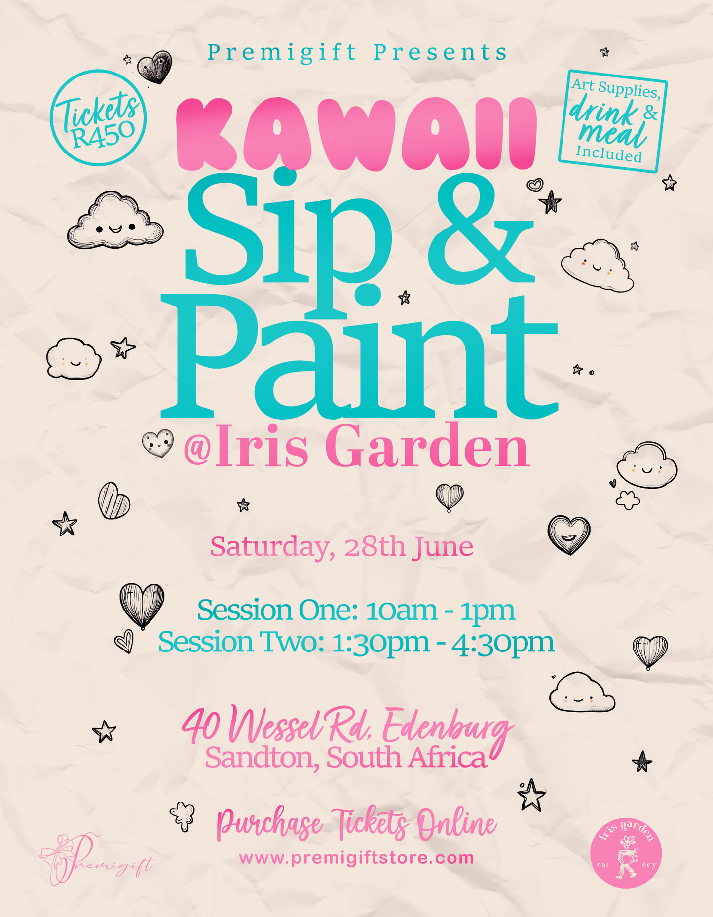 Kawaii Sip & Paint Tickets - 28 June