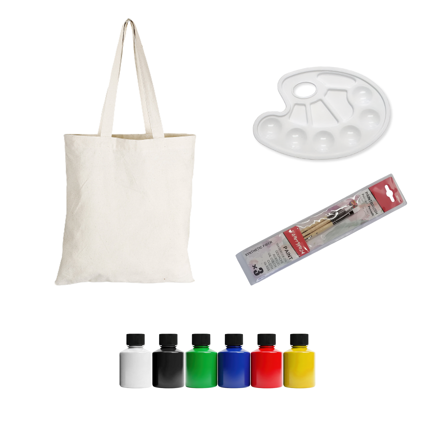 Tote Bag Sip and Paint Party Kits – Totes, Paint, Palettes & Brushes