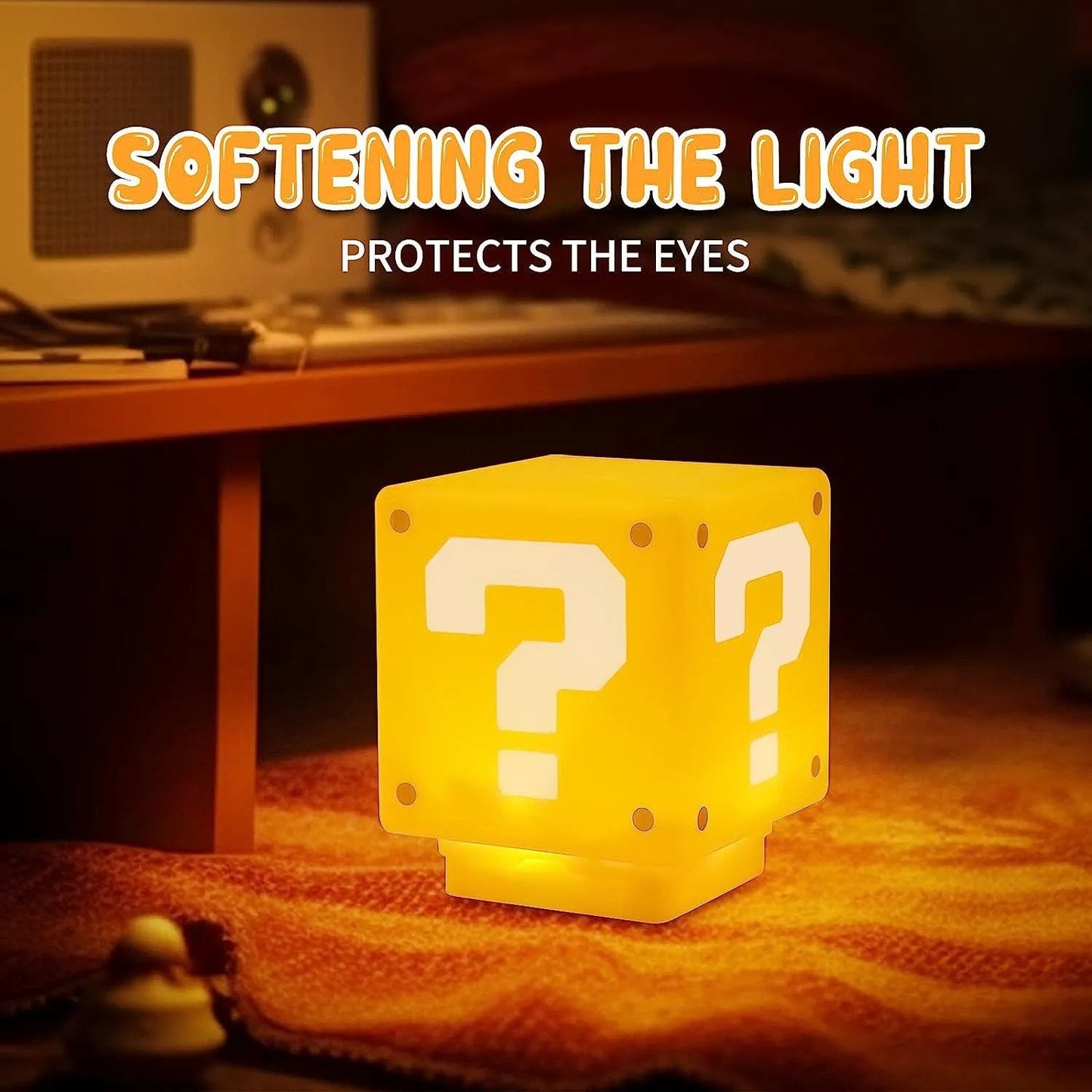 Square Mini Question Block Light with Sound Effects