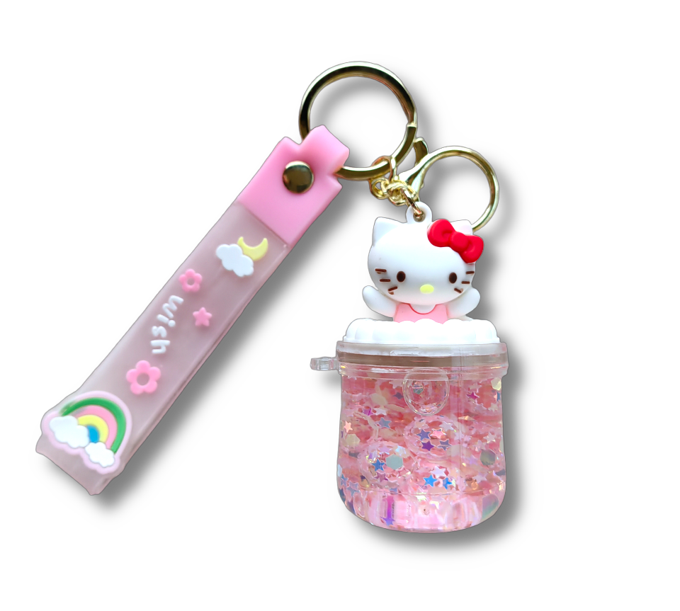 Cute Kawaii Boba Jar Shaker Keychain Keyring