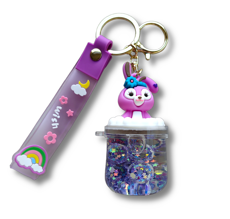 Cute Kawaii Boba Jar Shaker Keychain Keyring