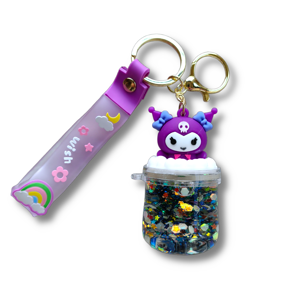 Cute Kawaii Boba Jar Shaker Keychain Keyring