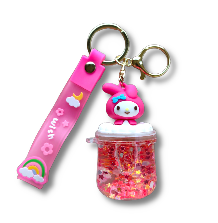 Cute Kawaii Boba Jar Shaker Keychain Keyring