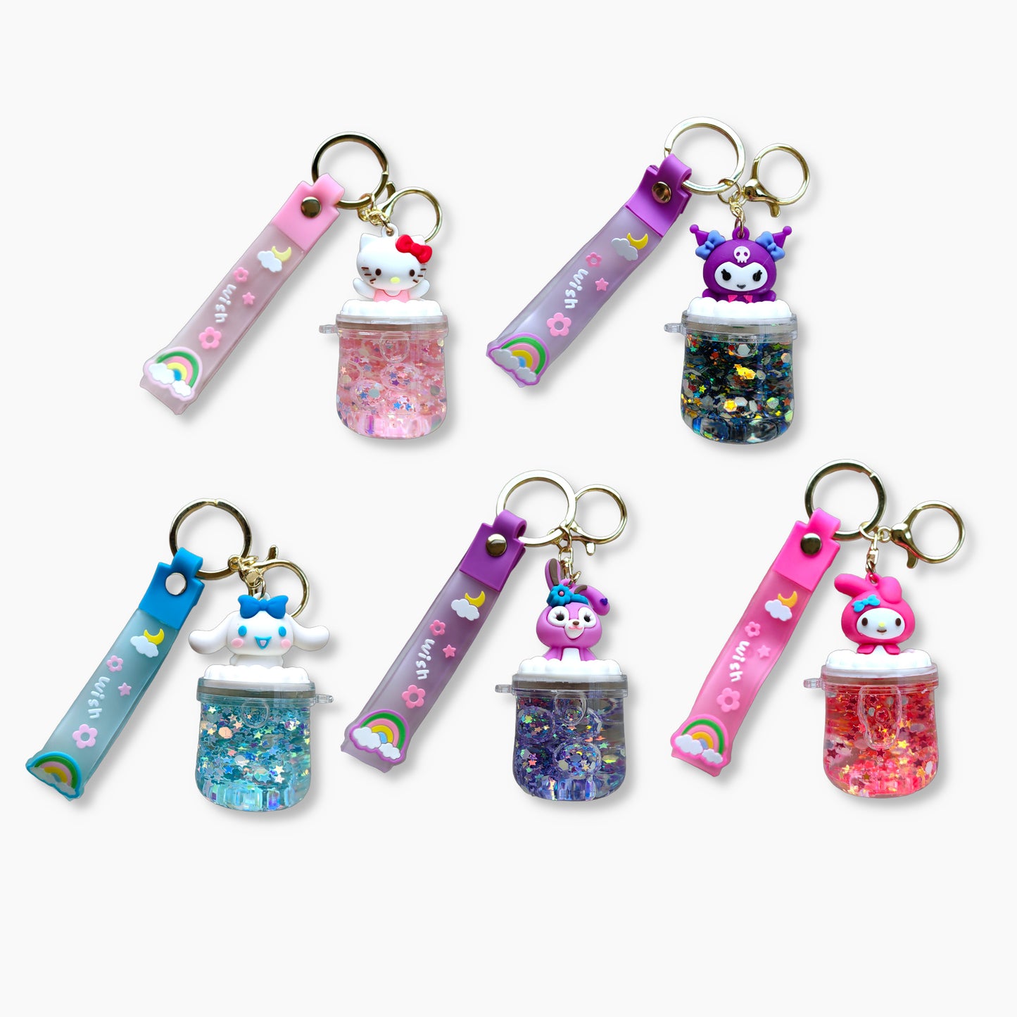 Cute Kawaii Boba Jar Shaker Keychain Keyring