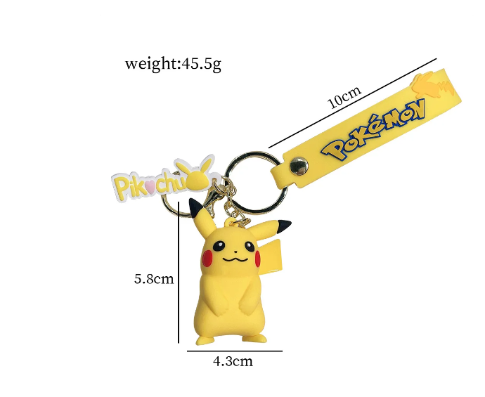 Pikachu Pokemon Keychain Keyring