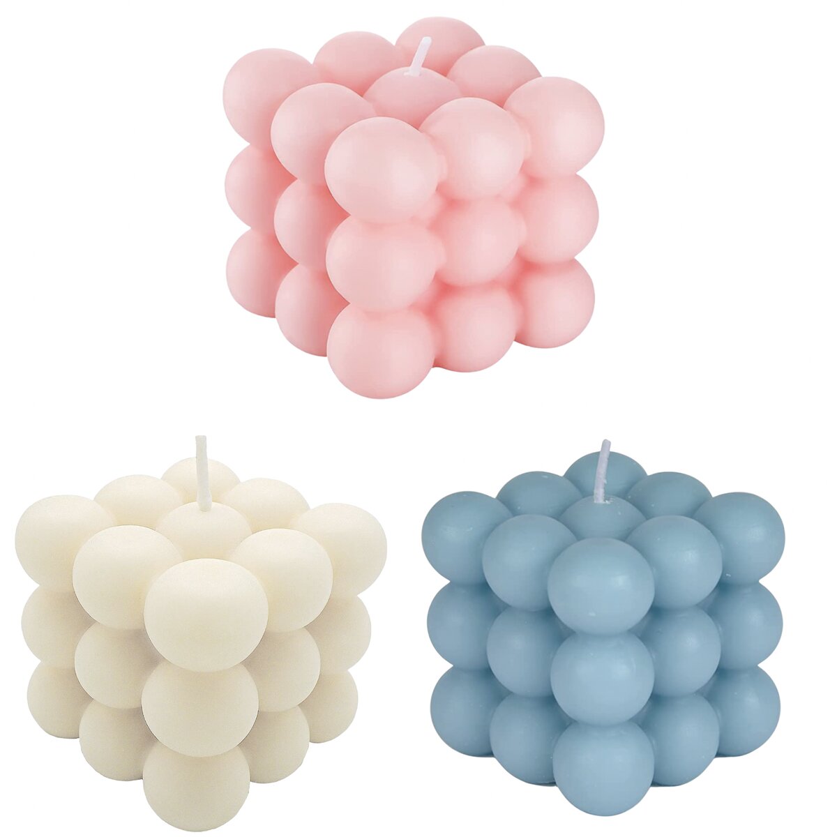 Scented Soy Wax Bubble Candle - Pack of 3