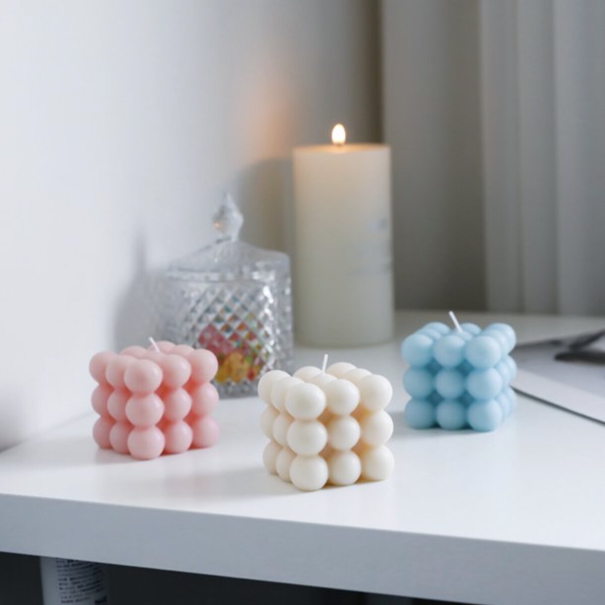 Scented Soy Wax Bubble Candle - Pack of 3