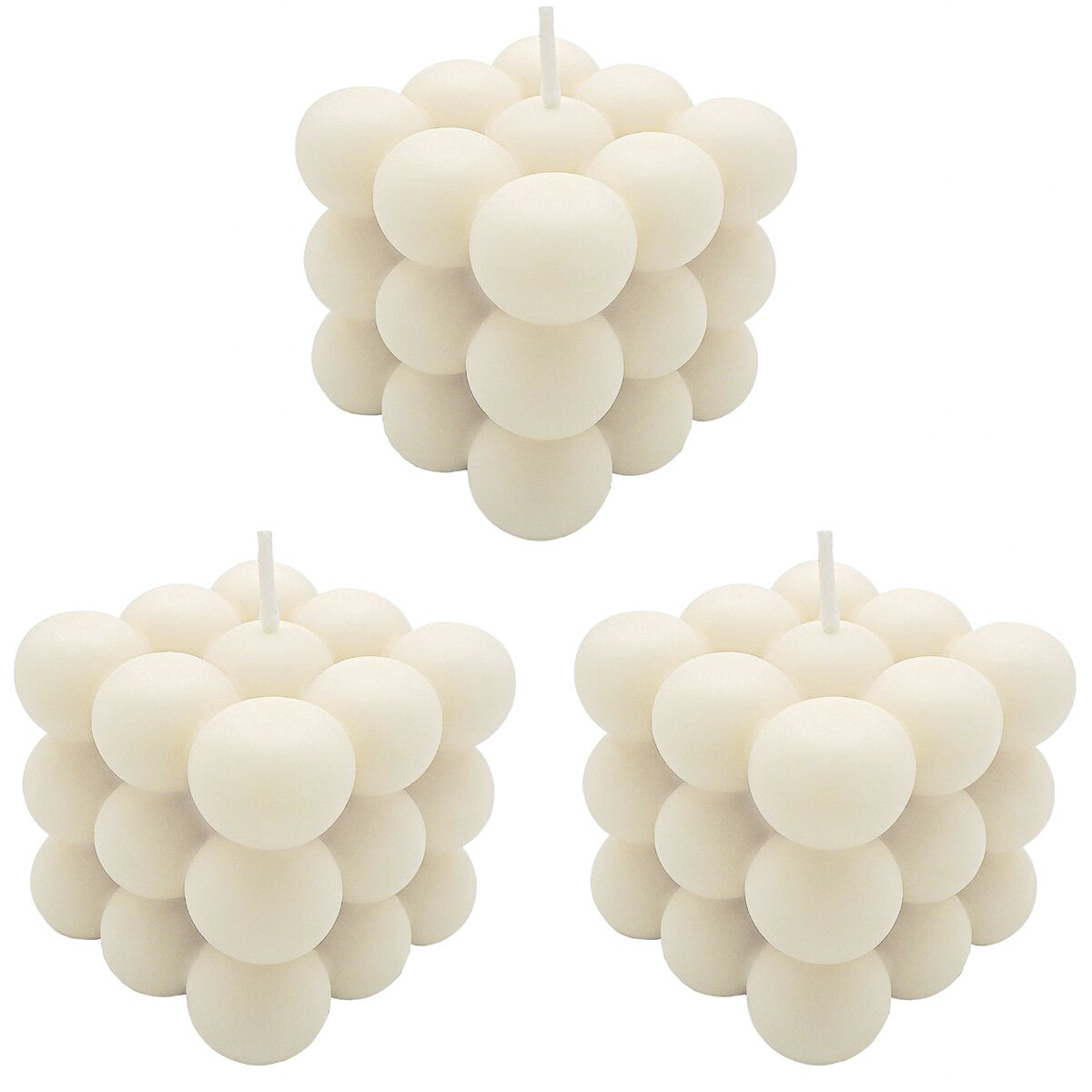 Scented Soy Wax Bubble Candle - Pack of 3