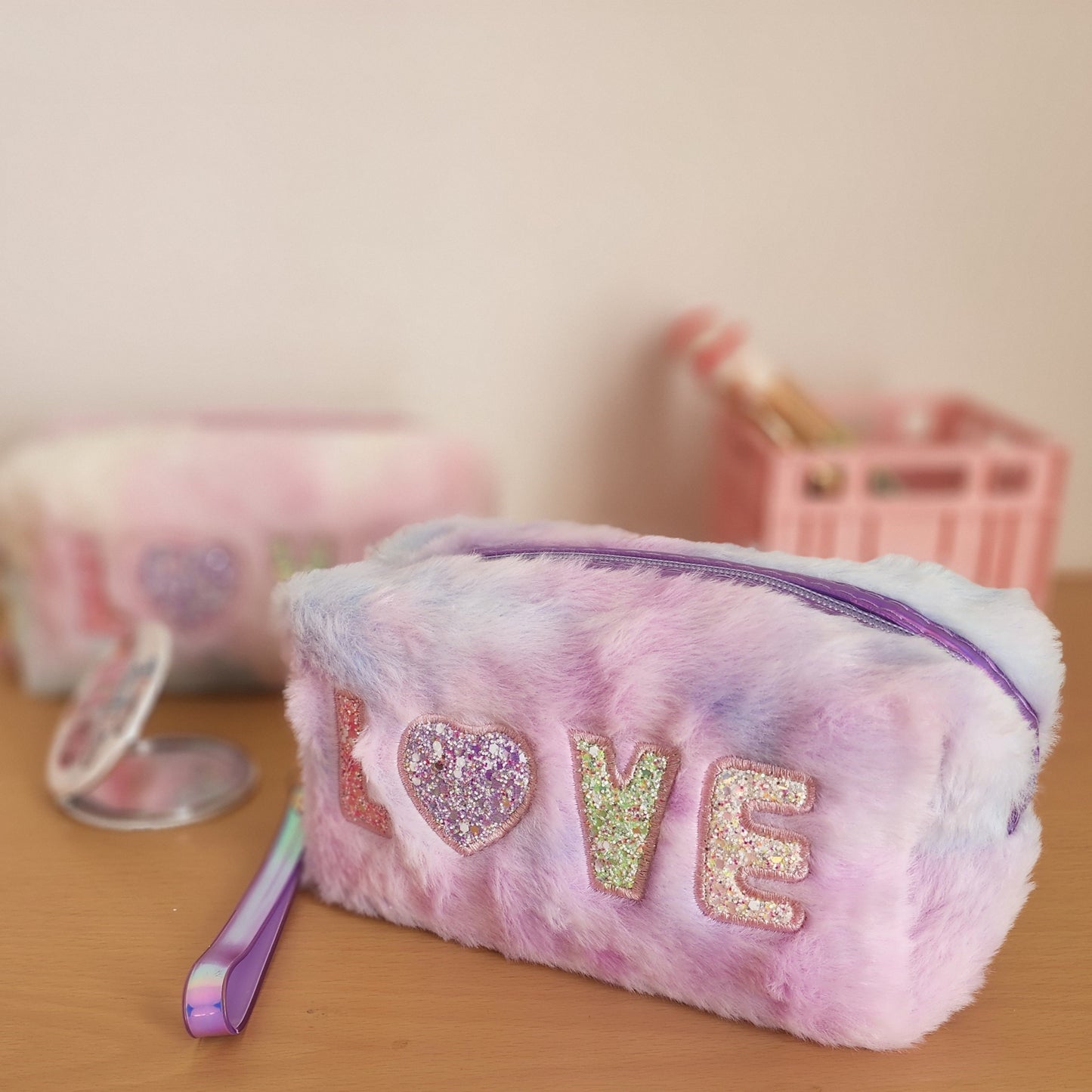 Fluffy Makeup Bag or Pencil Case