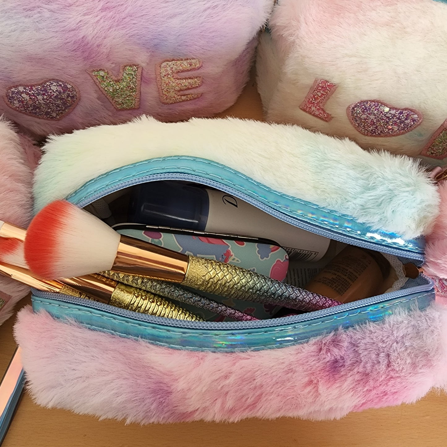 Fluffy Makeup Bag or Pencil Case