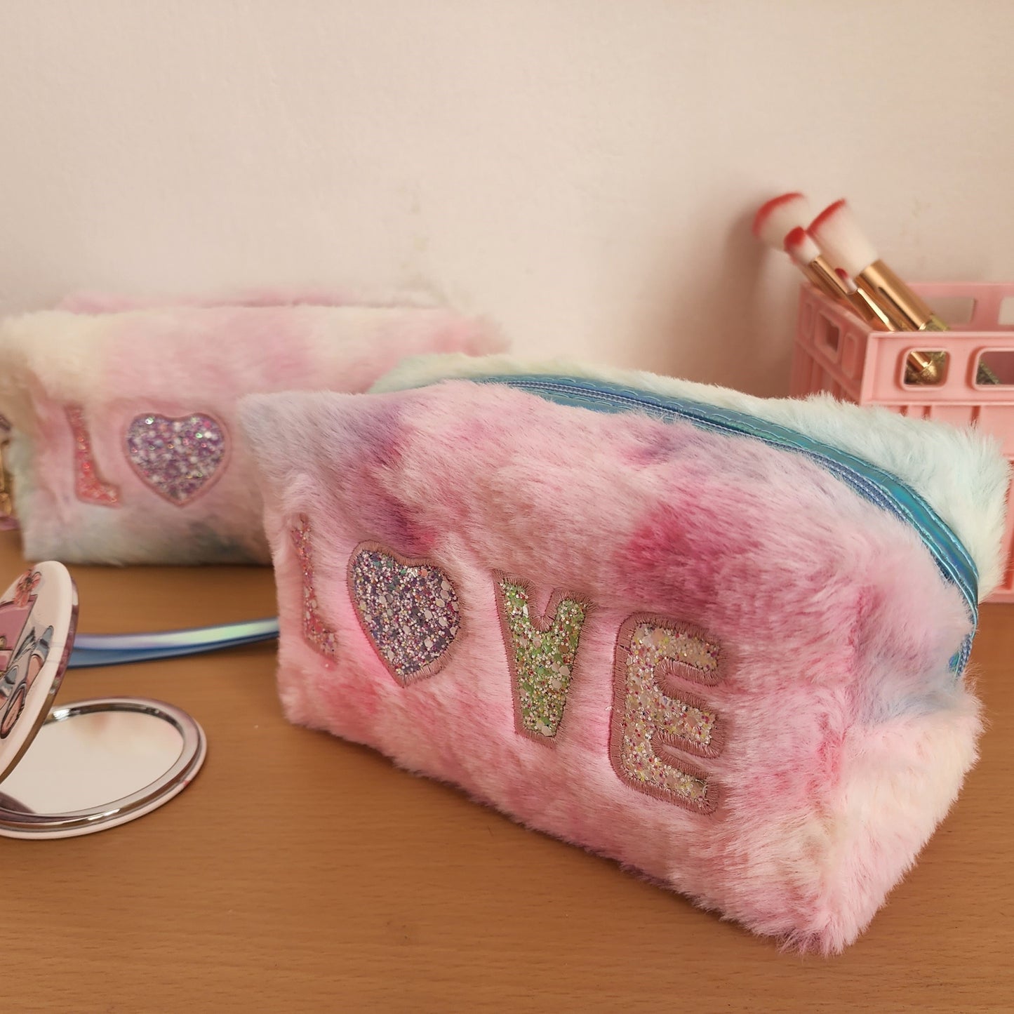 Fluffy Makeup Bag or Pencil Case