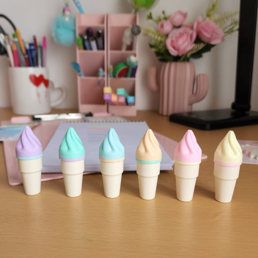 Ice Cream Cone Pastel Highlighter Set