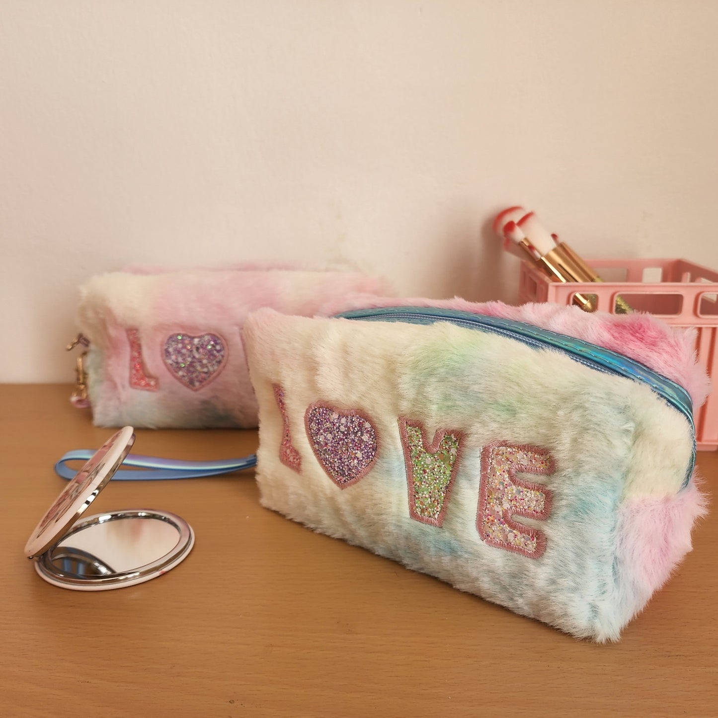 Fluffy Makeup Bag or Pencil Case