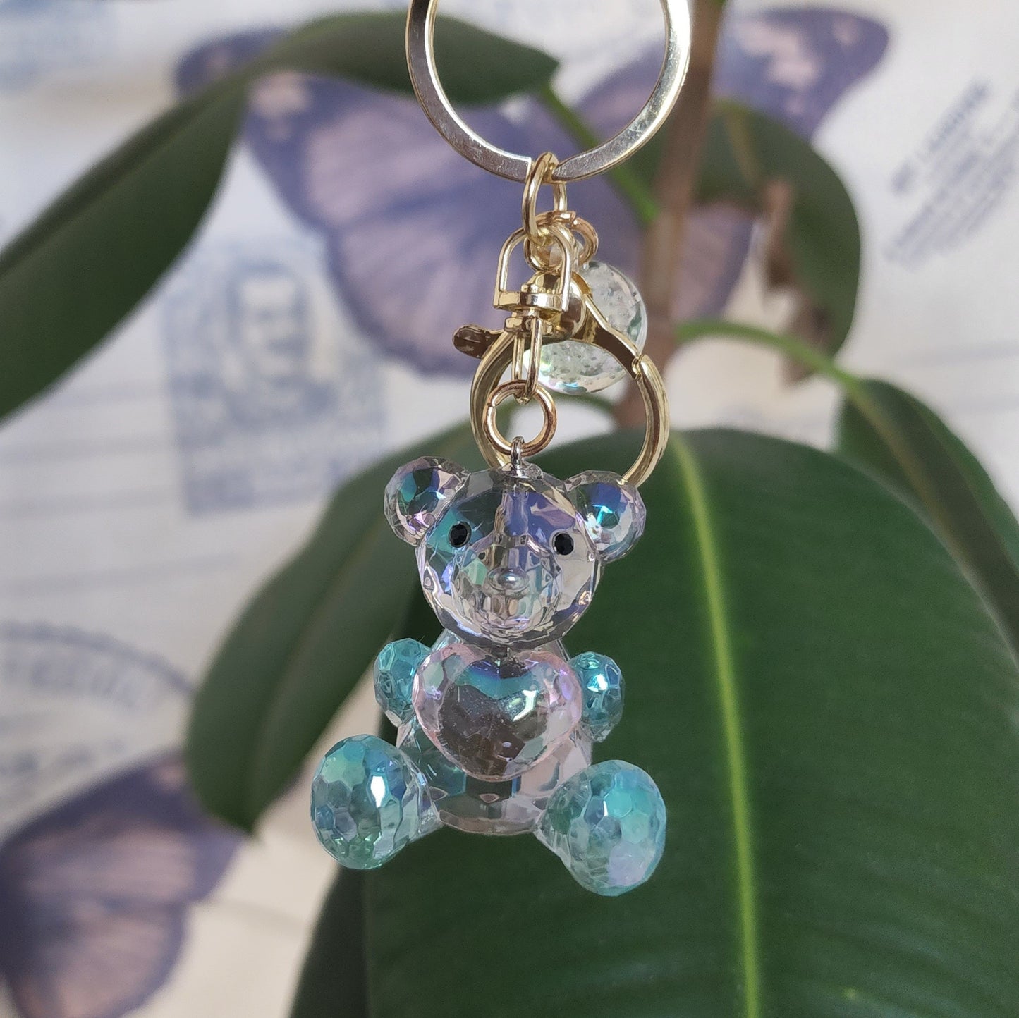 Crystal Teddy Bear Keychain