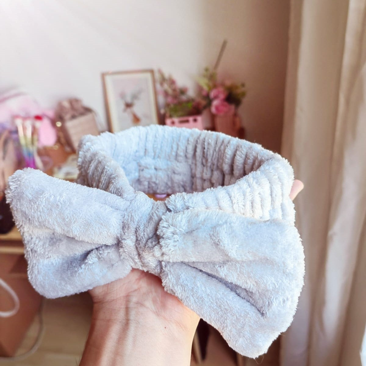 Fluffy Soft Cosmetic Makeup Spa Bow Headband