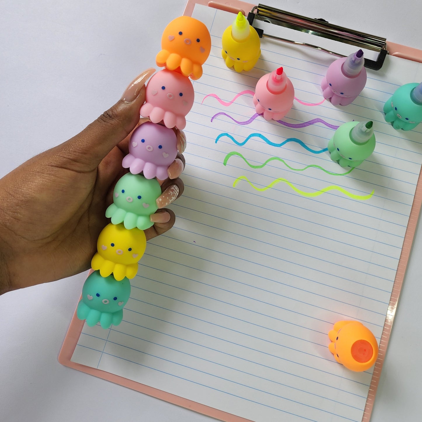 Cute Octopus Pastel Highlighters