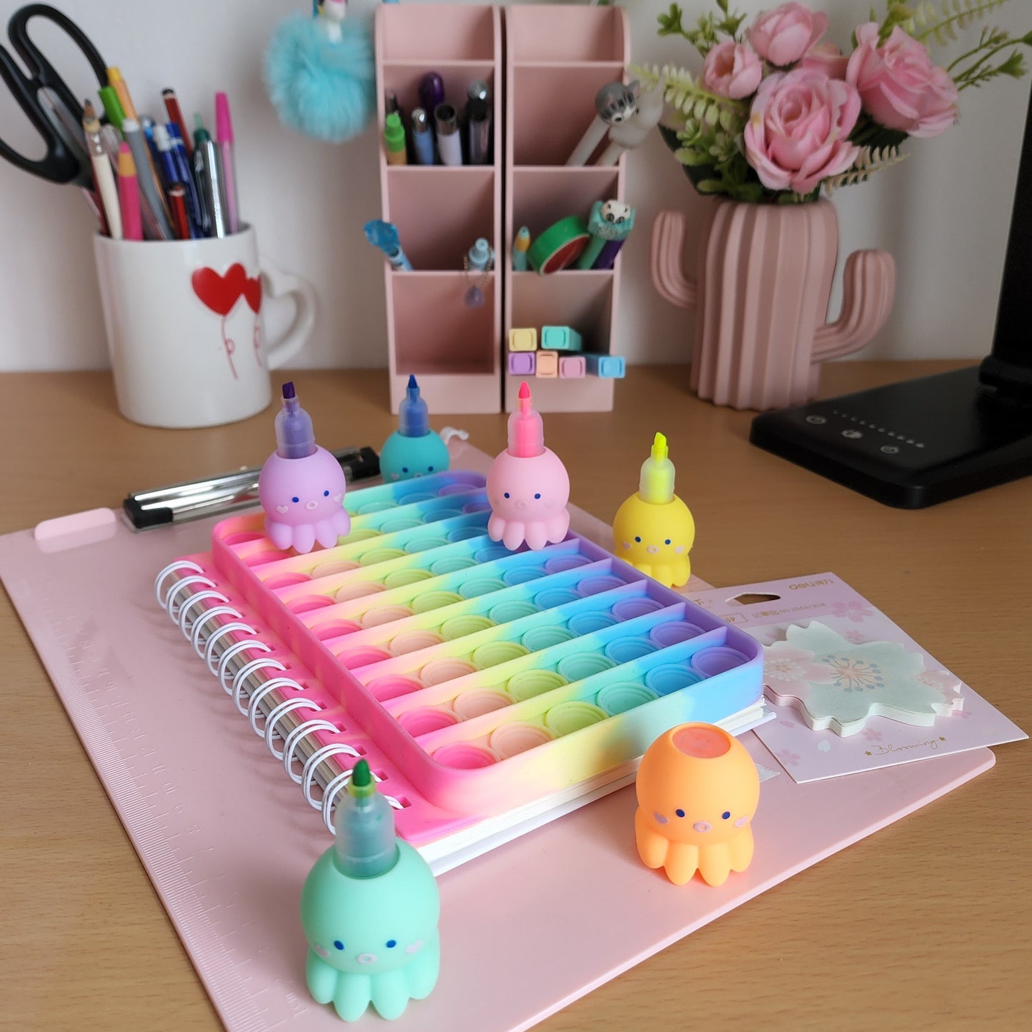 Cute Octopus Pastel Highlighters