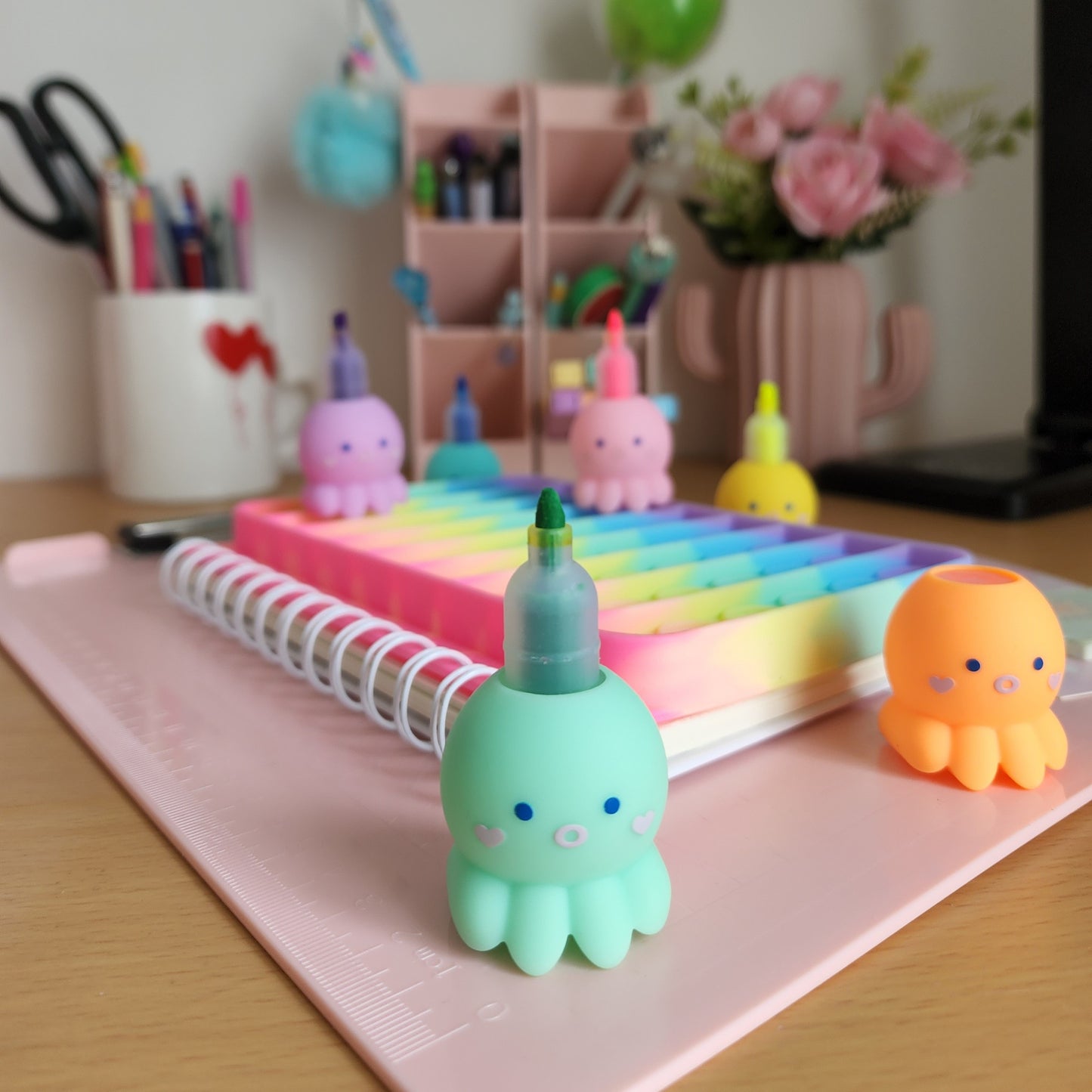 Cute Octopus Pastel Highlighters