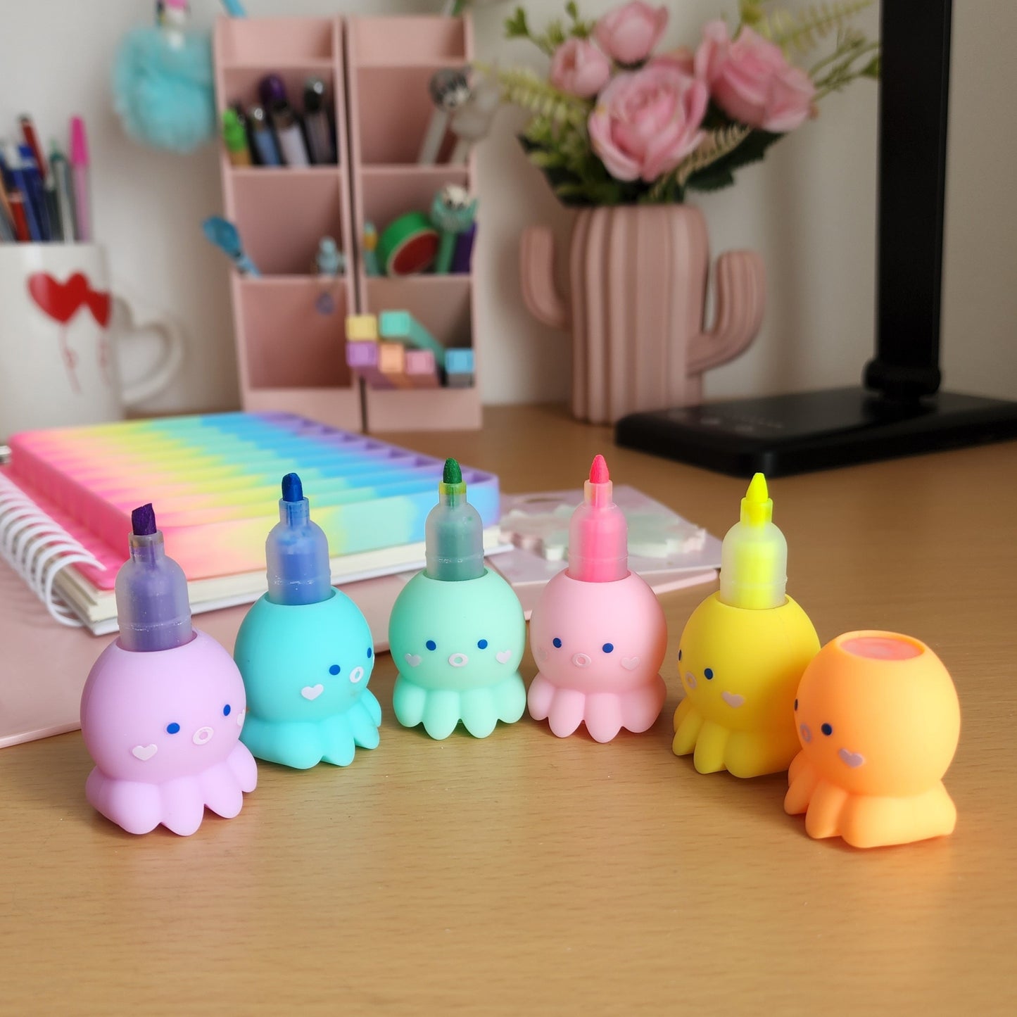 Cute Octopus Pastel Highlighters